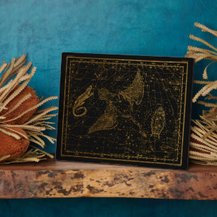 Urania's Mirror Celestial Map Gold and Black Plaque