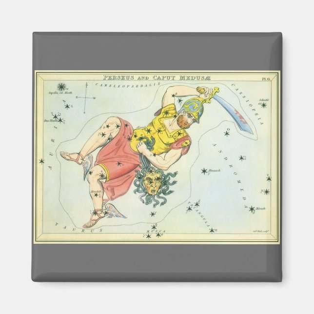 Urania's Mirror, Vintage Astronomy Celestial Map Magnet (Front)