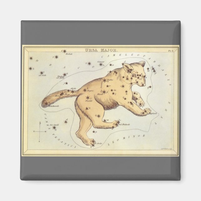 Urania's Mirror, Vintage Astronomy Celestial Map Magnet (Front)