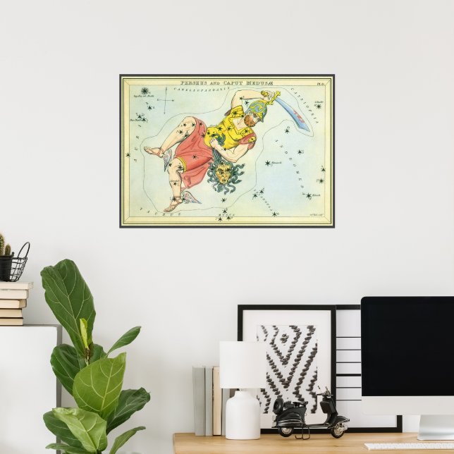 Urania's Mirror, Vintage Astronomy Celestial Map Poster (Home Office)