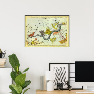 Urania's Mirror, Vintage Astronomy Celestial Map Poster