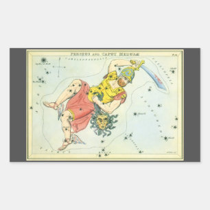 Urania's Mirror, Vintage Astronomy Celestial Map Rectangular Sticker