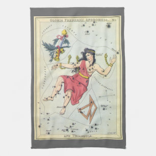 Urania's Mirror, Vintage Astronomy Celestial Map Tea Towel