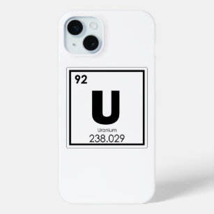 Uranium chemical element symbol chemistry formula iPhone 15 mini case