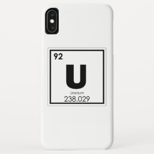 Uranium chemical element symbol chemistry formula iPhone XS max case