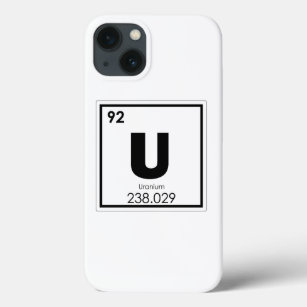 Uranium chemical element symbol chemistry formula iPhone 13 case