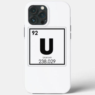 Uranium chemical element symbol chemistry formula iPhone 13 pro max case