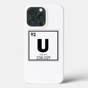 Uranium chemical element symbol chemistry formula iPhone 13 pro case