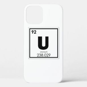 Uranium chemical element symbol chemistry formula iPhone 12 case