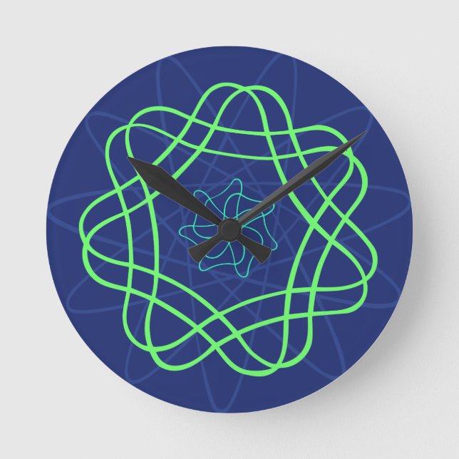 Uranium Glow large scale design Round Clock (Front)
