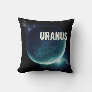 Uranus blue planet 3d universe space illustration cushion