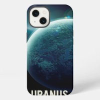 Uranus blue planet 3d universe space illustration