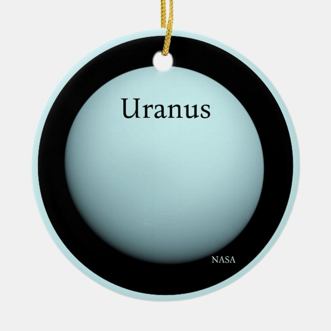 Uranus Full Disc by NASA's Voyager 2 Ceramic Ornament (Front)