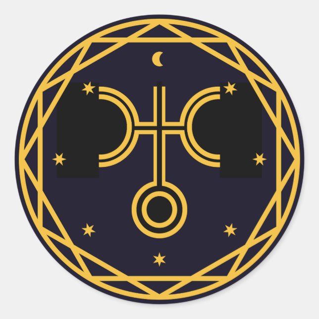 Uranus Occultic Celestial Party Classic Round Sticker (Front)