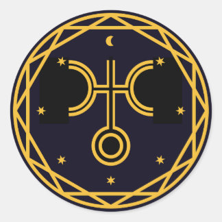 Uranus Occultic Celestial Party Classic Round Sticker