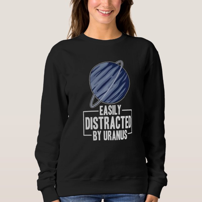 Uranus Planet Ring Solar System Gas Atmosphere Spa Sweatshirt (Front)