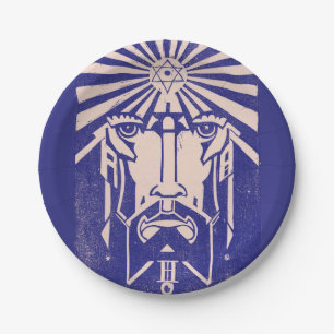 Uranus Sky God Greek Mythology Blue Paper Plate