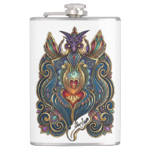 Urban 3D Mythic Soul Vinyl Wrapped Flask