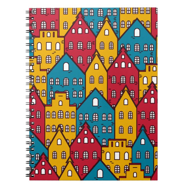 Urban abstract: vintage city pattern notebook (Front)