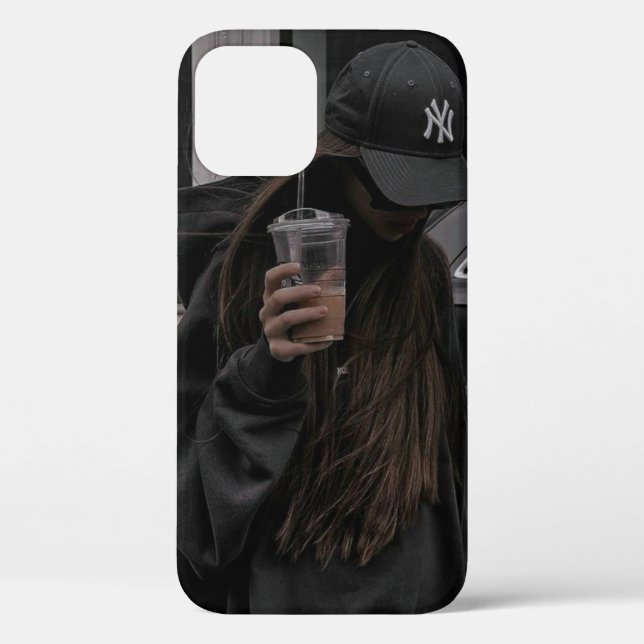 Urban Aesthetic iPhone 12 Case | NY Cap Moody Girl (Back)