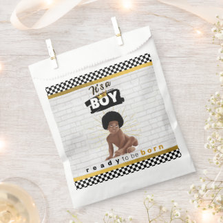Urban Afro Baby Boy| Retro Hip Hop Baby Shower Favour Bag