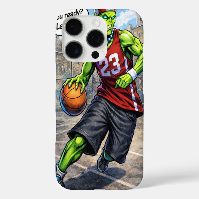 Urban Alien Basketball Player - Comic Style Art Case-Mate iPhone Case (Back)