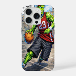 Urban Alien Basketball Player - Comic Style Art iPhone 15 Pro Case