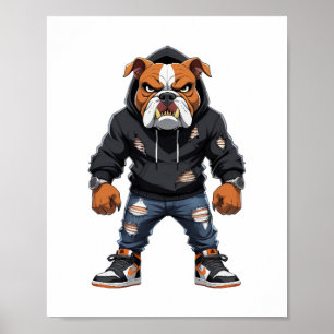 Urban Alpha Bulldog – Street Style Mascot Poster
