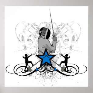 Urban and Hip Fencing Illustration Poster