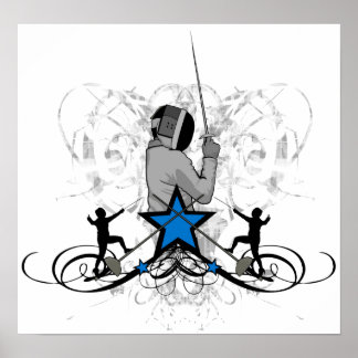 Urban and Hip Fencing Illustration Poster