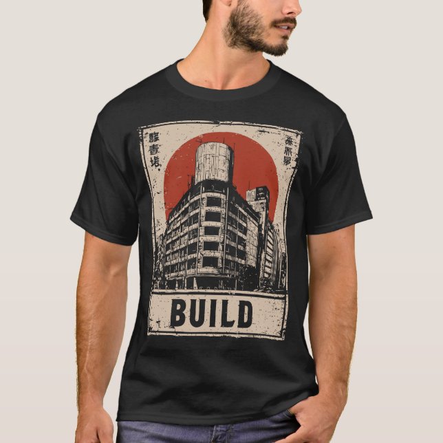 Urban Architecture Construction Progress Design T-Shirt (Front)
