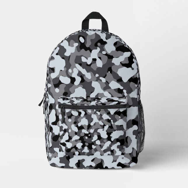 Urban Arctic Camouflage Pattern Printed Backpack (Front)