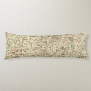 Urban areas of France 2 Body Cushion