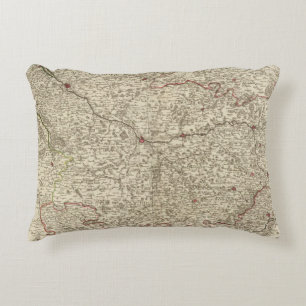 Urban areas of France 2 Decorative Cushion