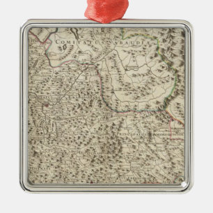 Urban areas of France 3 Metal Ornament