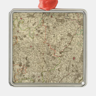 Urban areas of France Metal Tree Decoration