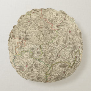 Urban areas of France Round Cushion