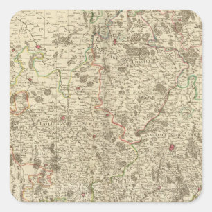 Urban areas of France Square Sticker