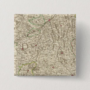 Urban areas of Germany 2 15 Cm Square Badge