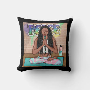 Urban Art   Pretty Woman doing Meditation Cushion