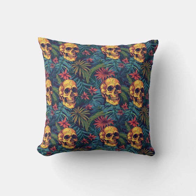Urban Art Skull Pillow Design A49 (Front)