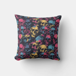 Urban Art Skull Pillow Design, Cojín B49