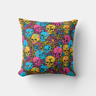 Urban Art Skull Pillow Design, Cojín C7