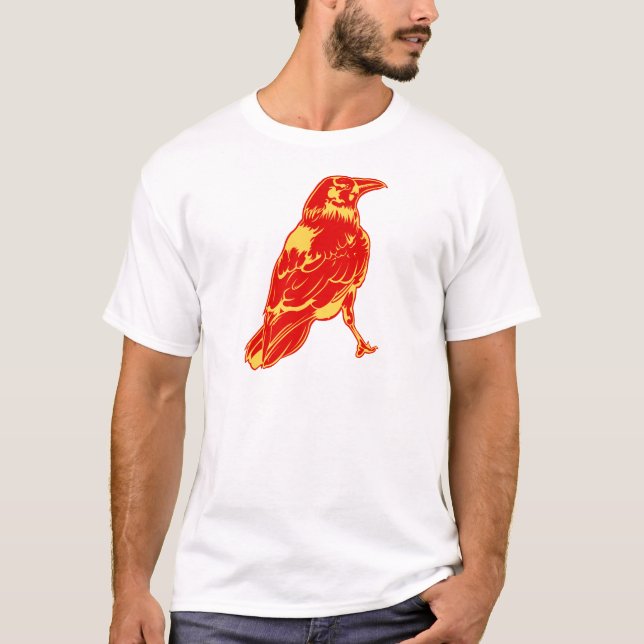 Urban Artistic Lone Crow Illustration T-shirt (Front)