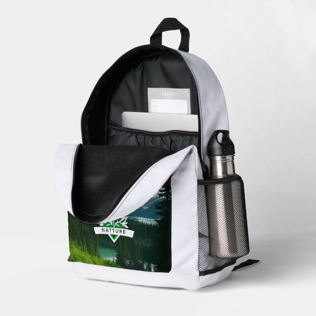 Urban Backpack: Style and Practicity Printed Backpack (Back Corner Right (Open))