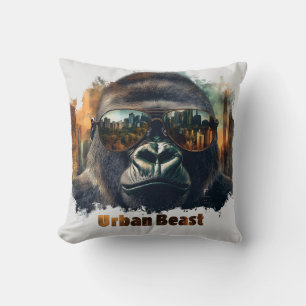 Urban Beast Gorilla with Sunglasses Cushion