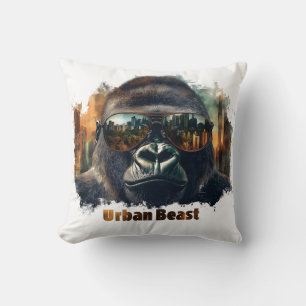 Urban Beast Gorilla with Sunglasses Cushion