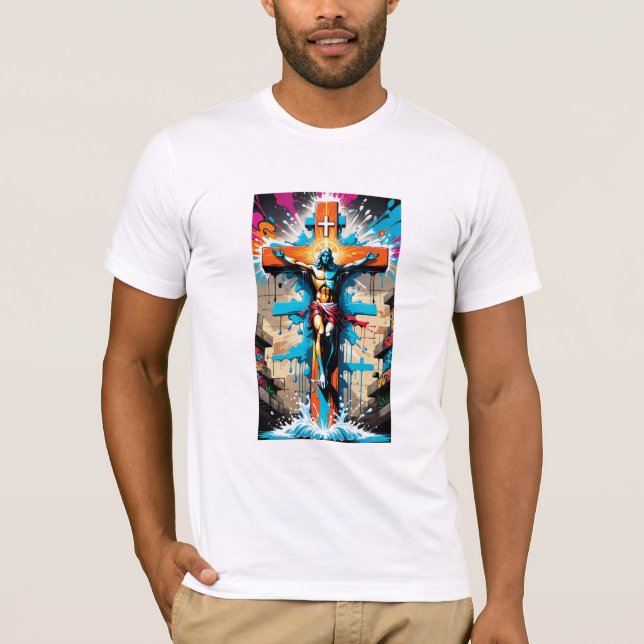 Urban Believer: Graffiti Religious Print T-shirt (Front)