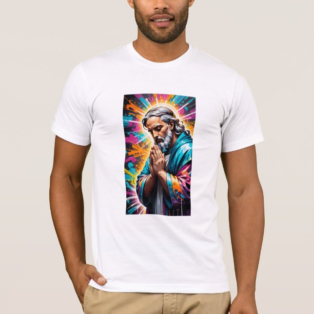 Urban Believer: Graffiti Religious Print T-shirt (Front)