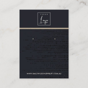 URBAN BLACK KRAFT DOTS STUD EARRING DISPLAY CARD